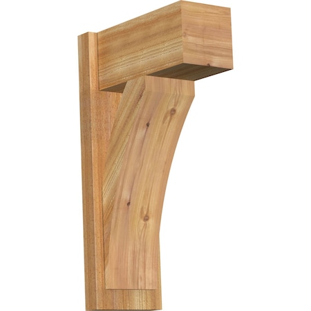 Ekena Millwork Thorton Block Rough Sawn Outlooker, Western Red Cedar, 8"W x 16"D x 28"H OUT08X16X28THR05RWR